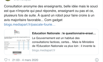 Consultation des enseignants : une « mascarade »