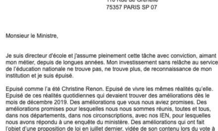 Un millier de directeurs d’écoles écrivent à Jean-Michel Blanquer